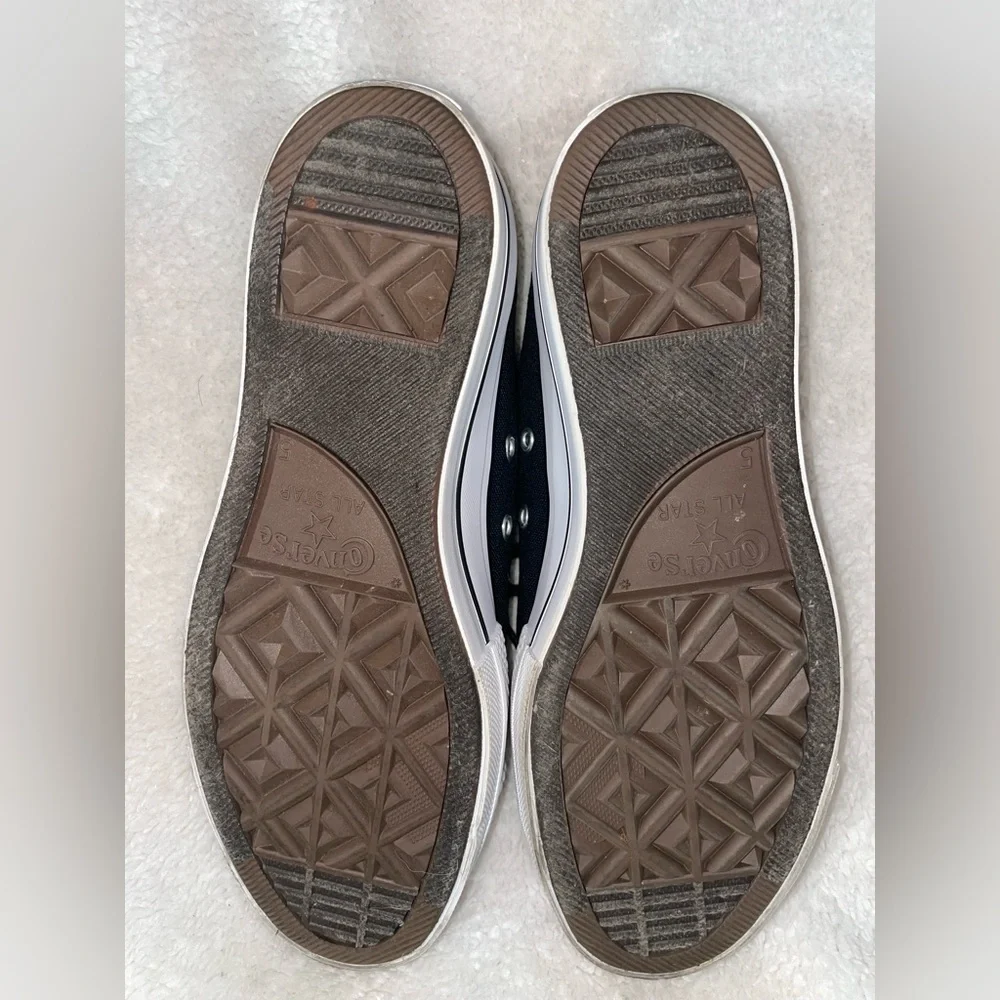 Black Platform Converse Shoes size 7 - Picture 8 of 9